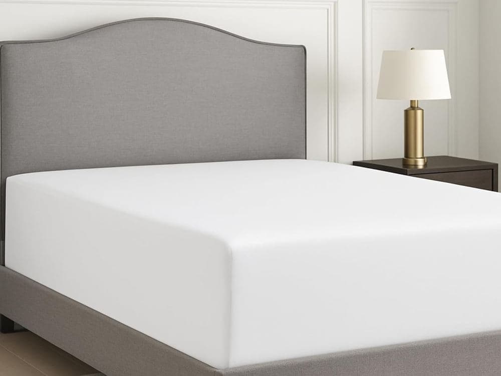 100% Egyptian Cotton 400TC Fitted Sheet – White: product photo